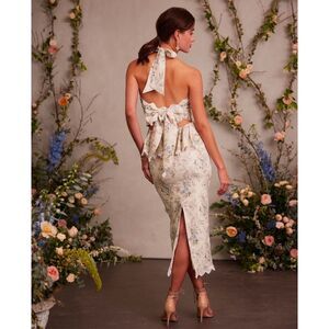 V Chapman The Daisy Halter Dress in Blue Bouquet XS Size 0